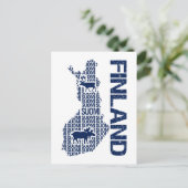 Postkarte für FINNLAND-MAP individuell anpassbar (Stehend Vorderseite)