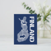 Postkarte für FINNLAND-MAP individuell anpassbar (Stehend Vorderseite)