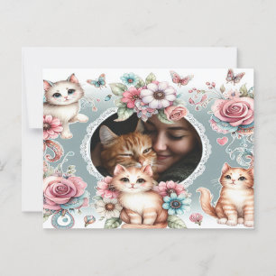 Postkarte für Fotos für Katzen, Mama und Haustiere