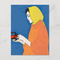 Postkarte für Frauen und Krebse