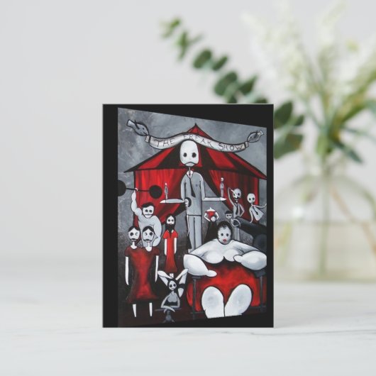 Postkarte für Freak Show (Stehend Vorderseite)