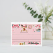 Postkarte für frohe Weihnachten (Stehend Vorderseite)