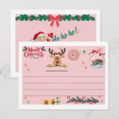 Postkarte für frohe Weihnachten (Vorne/Hinten)
