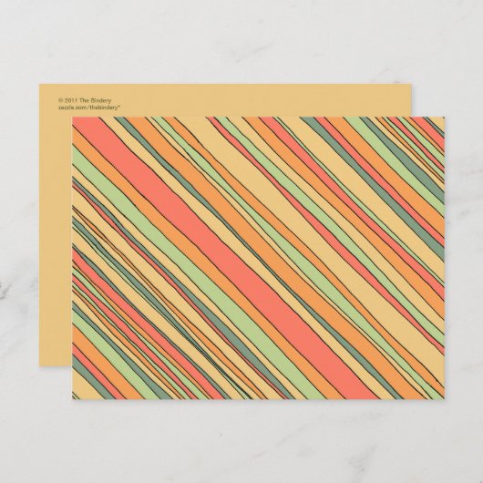Postkarte für Funky Stripes (Vorne/Hinten)