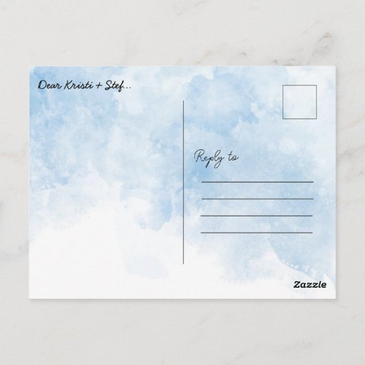 Postkarte für Gästebuch (Rückseite)