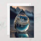 Postkarte für gefrorenes Droplet (Vorne/Hinten)