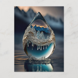 Postkarte für gefrorenes Droplet