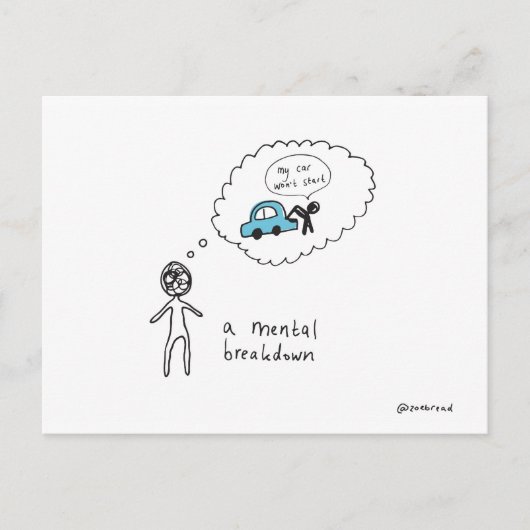 Postkarte für geistige Störungen (Vorderseite)