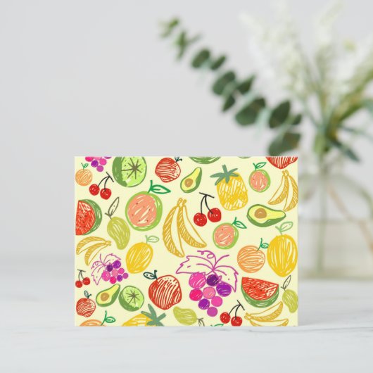 Postkarte für gemischte Früchte (Stehend Vorderseite)