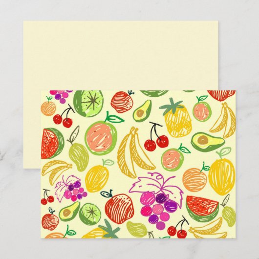 Postkarte für gemischte Früchte (Vorne/Hinten)