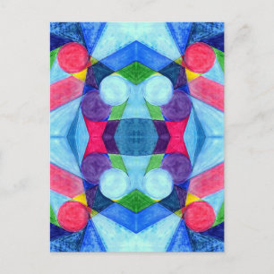 Postkarte für geometrische Skittles