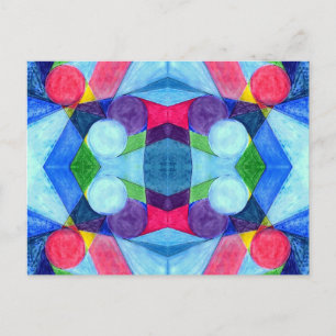 Postkarte für geometrische Skittles
