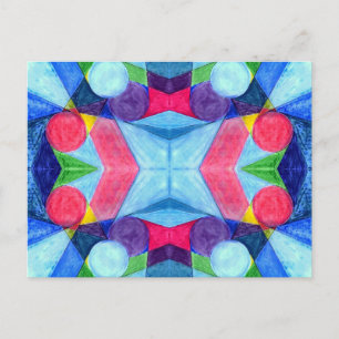Postkarte für geometrische Skittles