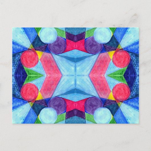 Postkarte für geometrische Skittles (Vorderseite)