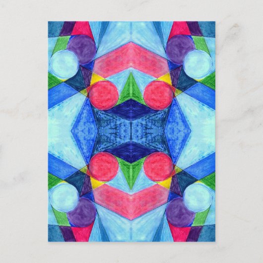 Postkarte für geometrische Skittles (Vorderseite)