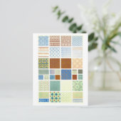 Postkarte für geometrische Vintage chinesische Sto (Stehend Vorderseite)