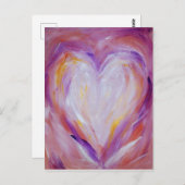 Postkarte für gestrichenes Herz (Vorne/Hinten)