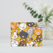 Postkarte für glückliche Katzen (Stehend Vorderseite)