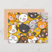 Postkarte für glückliche Katzen (Vorne/Hinten)