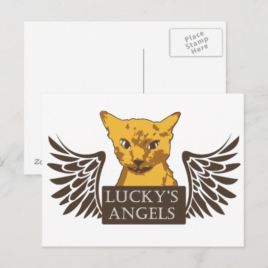 Postkarte für Glücksbringer (Vorne/Hinten)