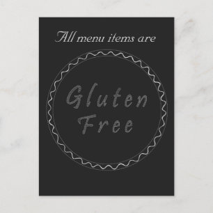 Postkarte für glutenfreies Chalkboard