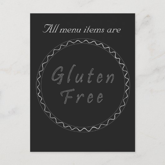 Postkarte für glutenfreies Chalkboard (Vorderseite)