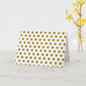 Postkarte für Gold-Glitzer-Stars (Gelbe Blume)
