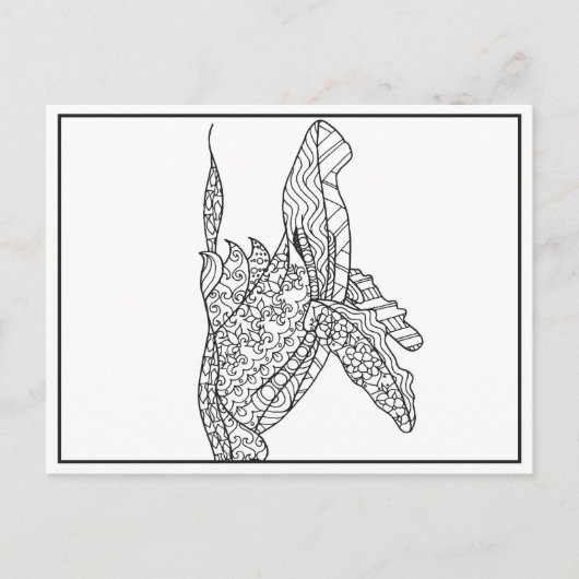 Postkarte für graue Whale, Schwarz und Weiß (Vorderseite)