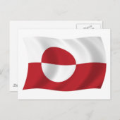 Postkarte für grönländische Flagge (Vorne/Hinten)