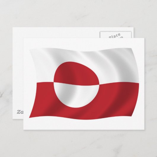 Postkarte für grönländische Flagge (Vorne/Hinten)