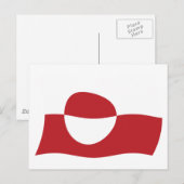 Postkarte für grönländische Flagge (Vorne/Hinten)