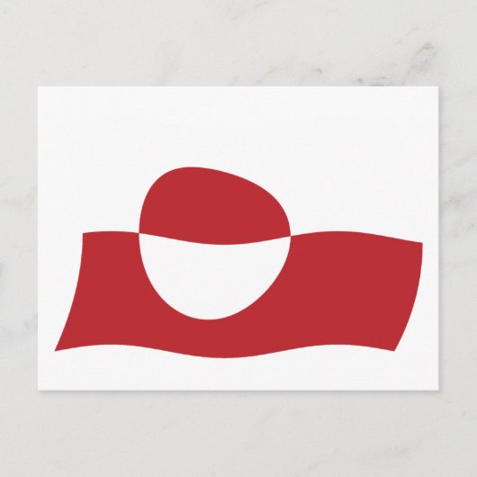 Postkarte für grönländische Flagge (Vorderseite)