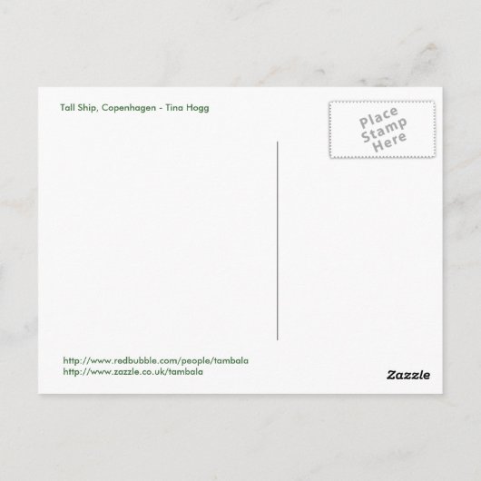 Postkarte für große Schiffe (Rückseite)