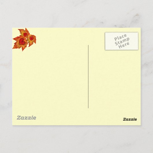 Postkarte für Herbst (Rückseite)