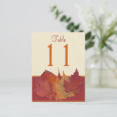 Postkarte für Herbstausgänge II Tischnummer (Stehend Vorderseite)