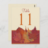 Postkarte für Herbstausgänge II Tischnummer (Vorne/Hinten)