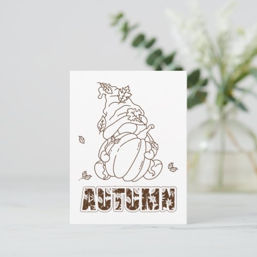 Postkarte für Herbstgrundierung und Pumpkammfärbun (Stehend Vorderseite)