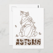 Postkarte für Herbstgrundierung und Pumpkammfärbun (Vorne/Hinten)
