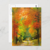 Postkarte für Herbstspaziergang (Vorne/Hinten)