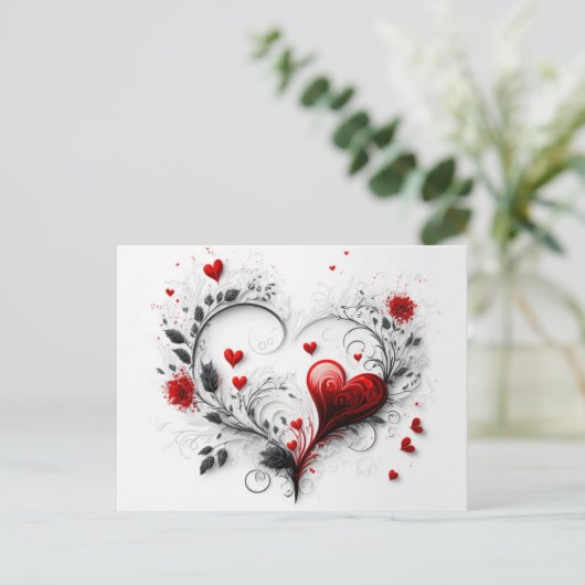 Postkarte für Herz (Stehend Vorderseite)
