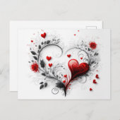 Postkarte für Herz (Vorne/Hinten)