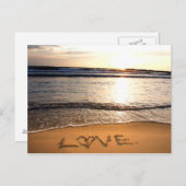 Postkarte für Hochzeiten am Strand (Vorne/Hinten)