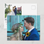 Postkarte für Hochzeiten mit 2 Fotos (Vorne/Hinten)