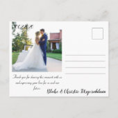 Postkarte für Hochzeiten mit 2 Fotos (Rückseite)