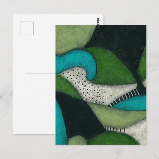 Postkarte für Hügel und Mädchen (Vorne/Hinten)