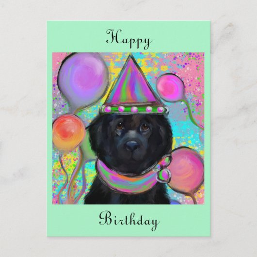 Postkarte für Hunde aus Neufundland (Vorderseite)