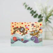 Postkarte für Hunde und Affen (Stehend Vorderseite)