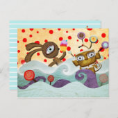 Postkarte für Hunde und Affen (Vorne/Hinten)