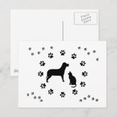 Postkarte für Hunde und Katzen (Vorne/Hinten)