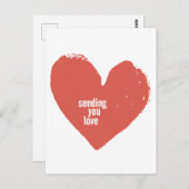 Postkarte für Ihre Liebe senden (Vorne/Hinten)